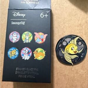 Loungefly Disney Stained Glass Cleo the Fish box pin